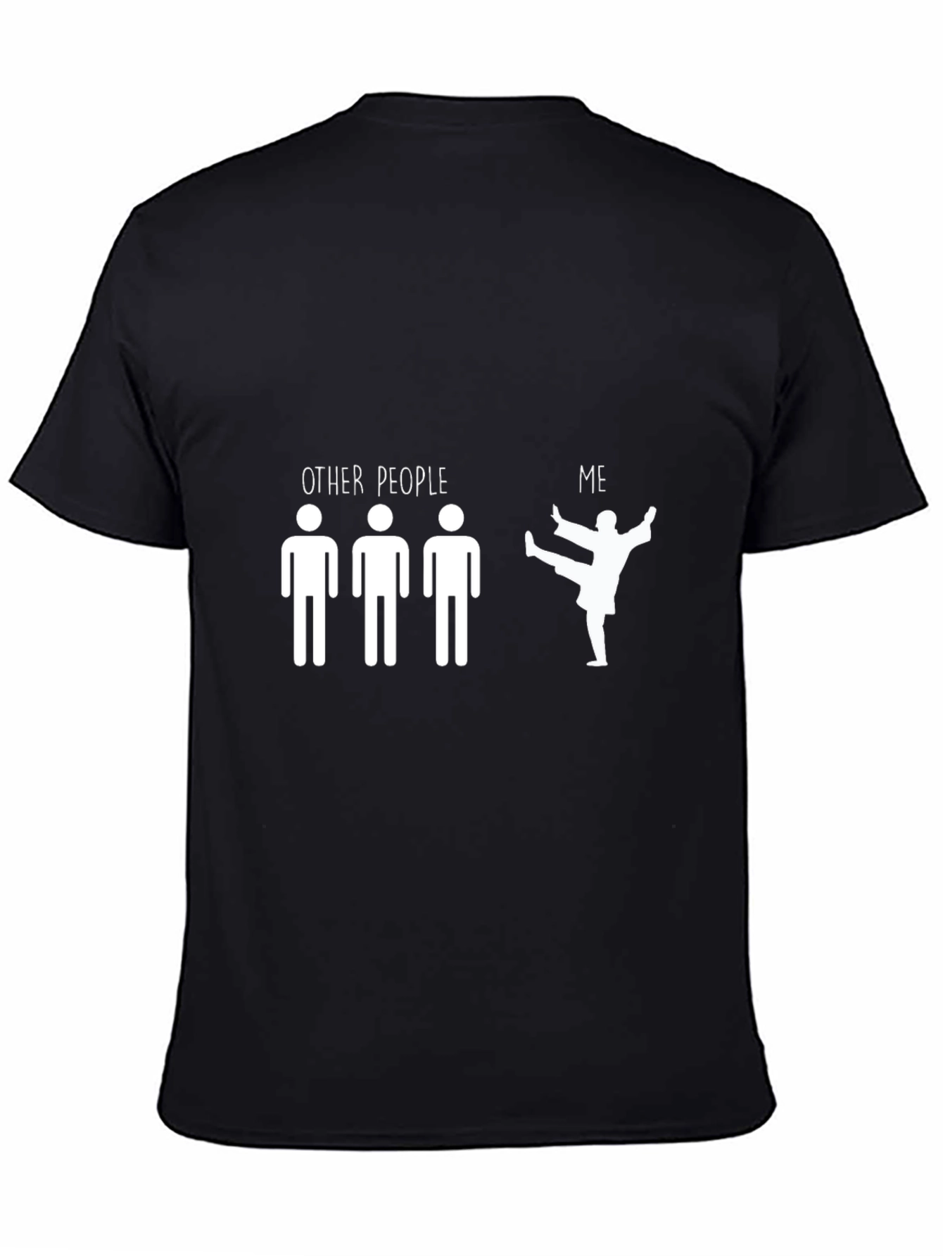Humorous Martial Arts Graphic T-Shirt - Black