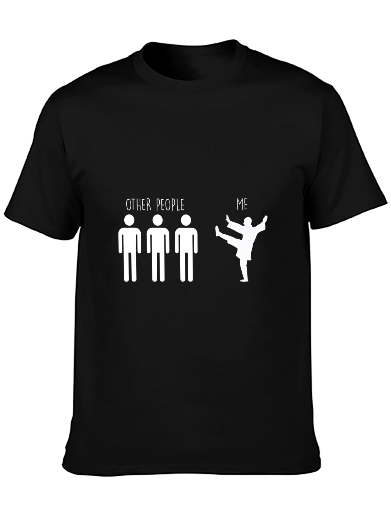 Humorous Martial Arts Graphic T-Shirt - Black