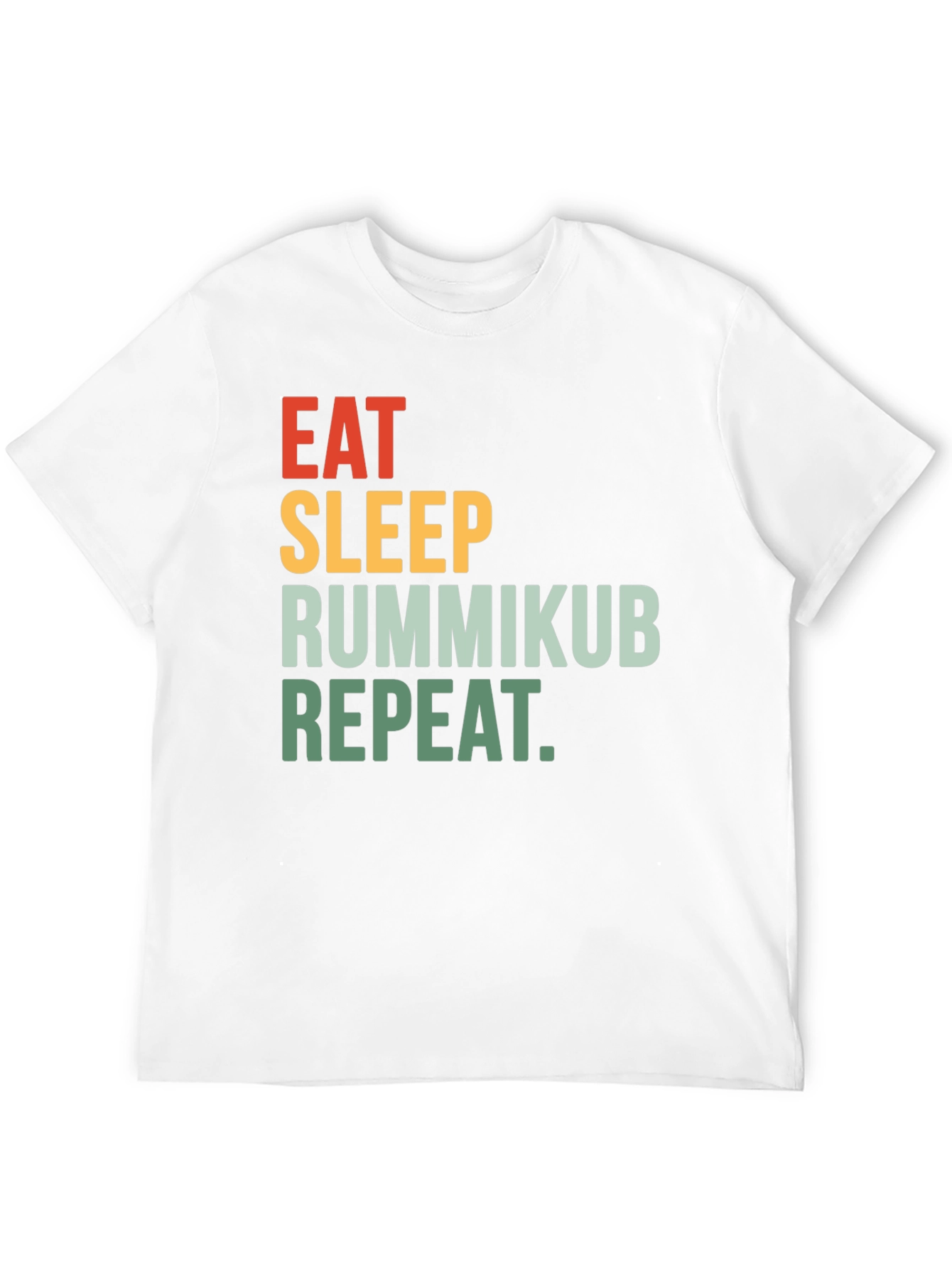 Eat Sleep Rummikub Repeat Black T-Shirt