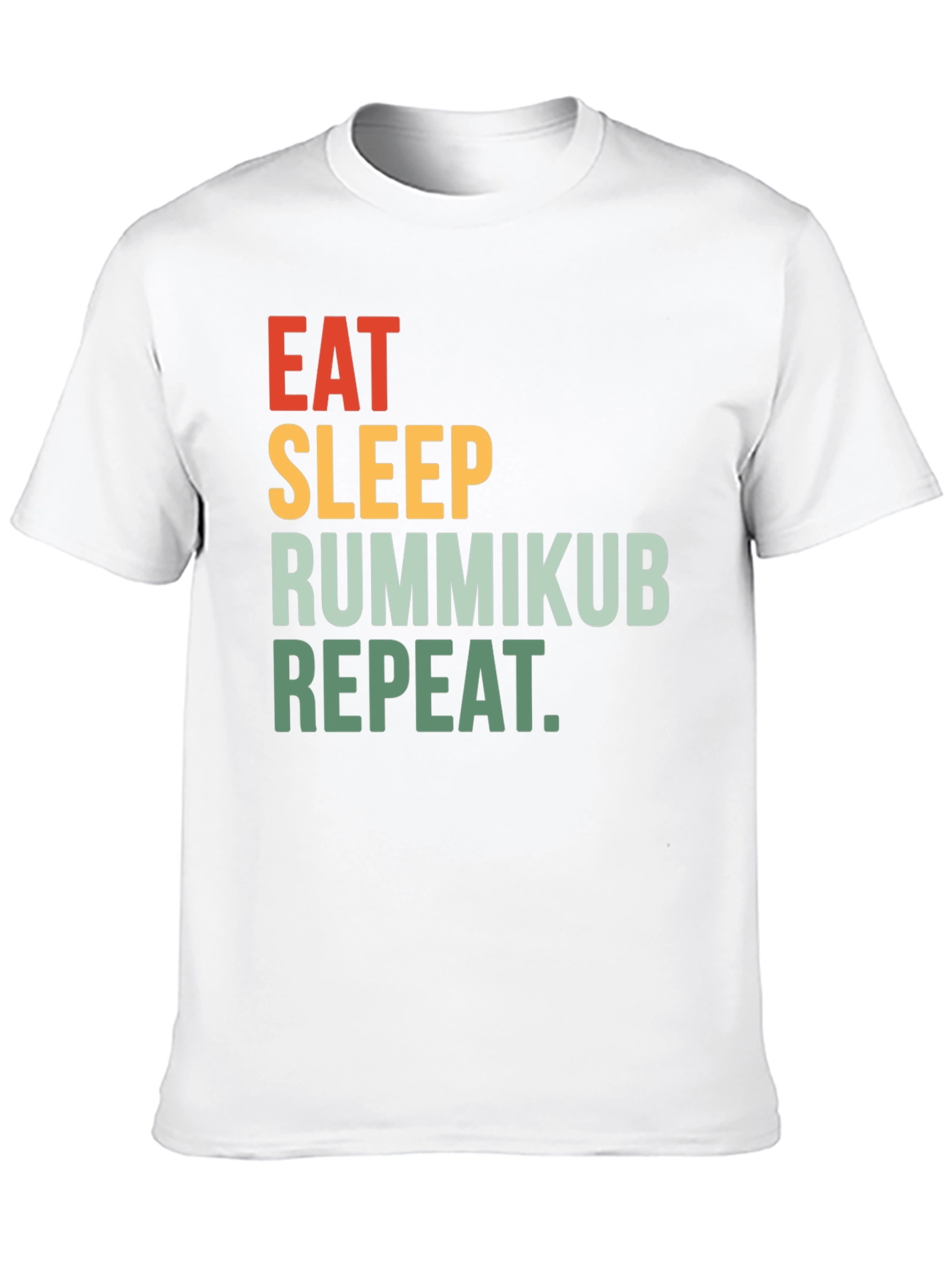 Eat Sleep Rummikub Repeat Black T-Shirt