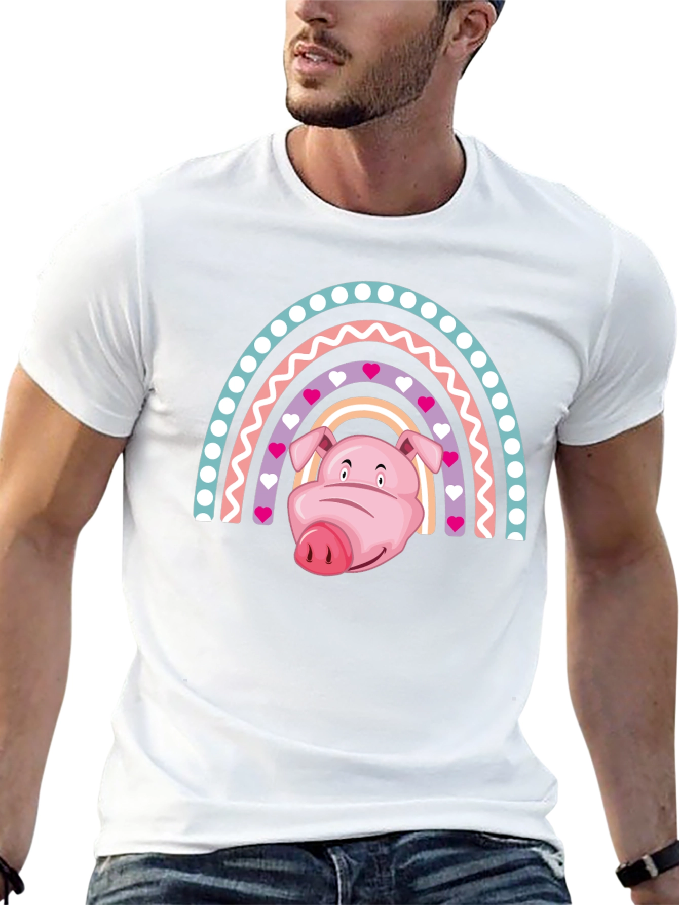 Rainbow Pig Graphic Tee