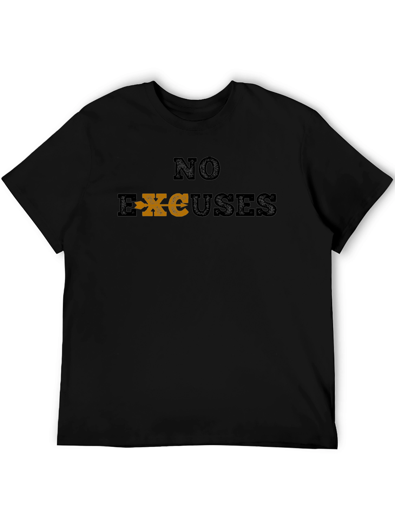 No Excuses Black Graphic T-Shirt