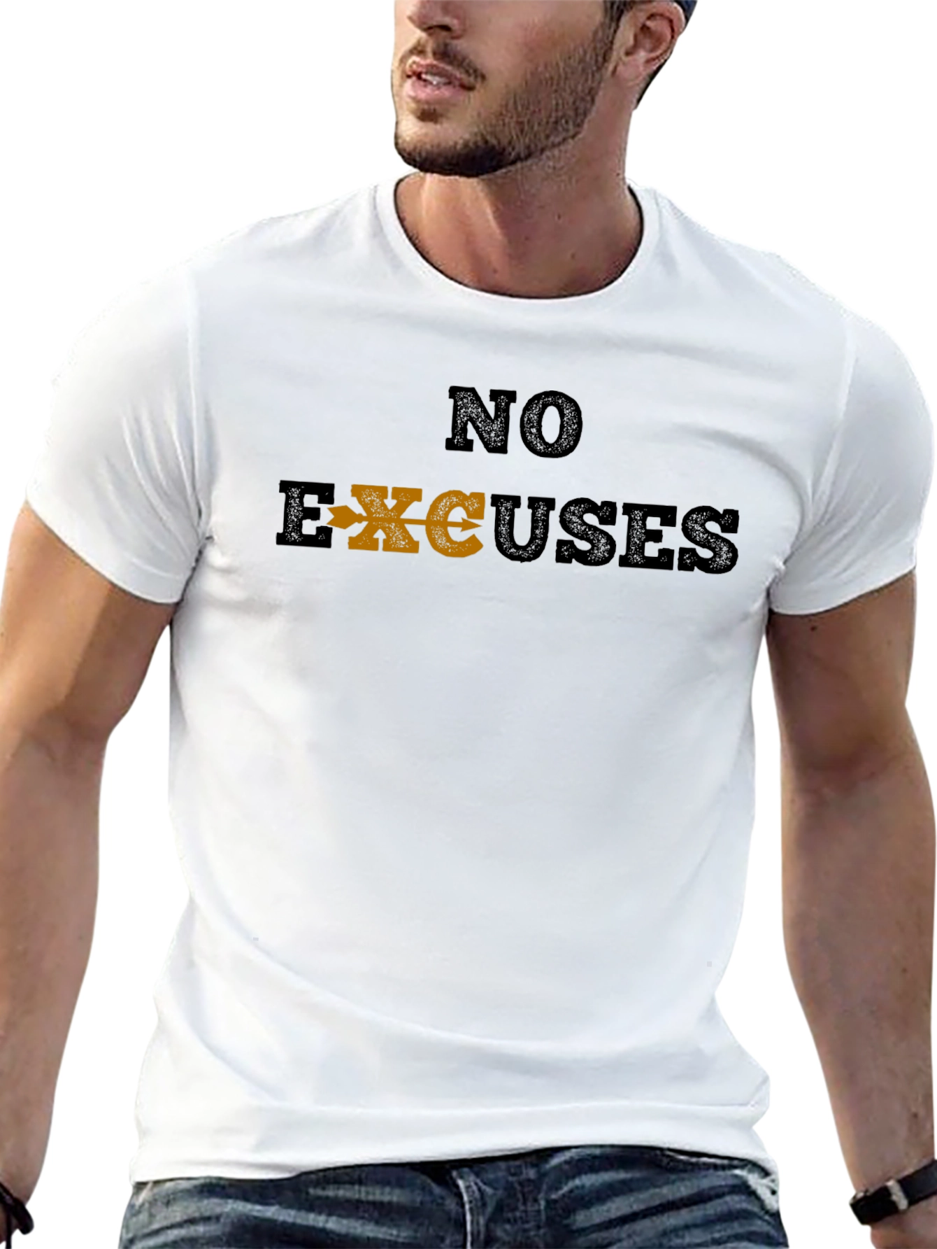 No Excuses Black Graphic T-Shirt