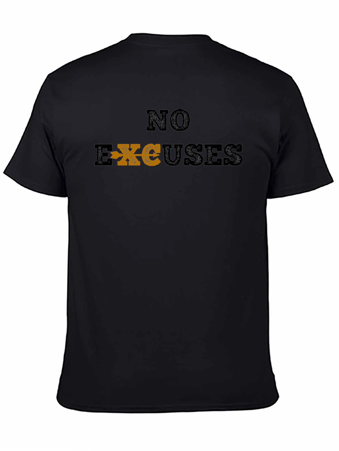 No Excuses Black Graphic T-Shirt