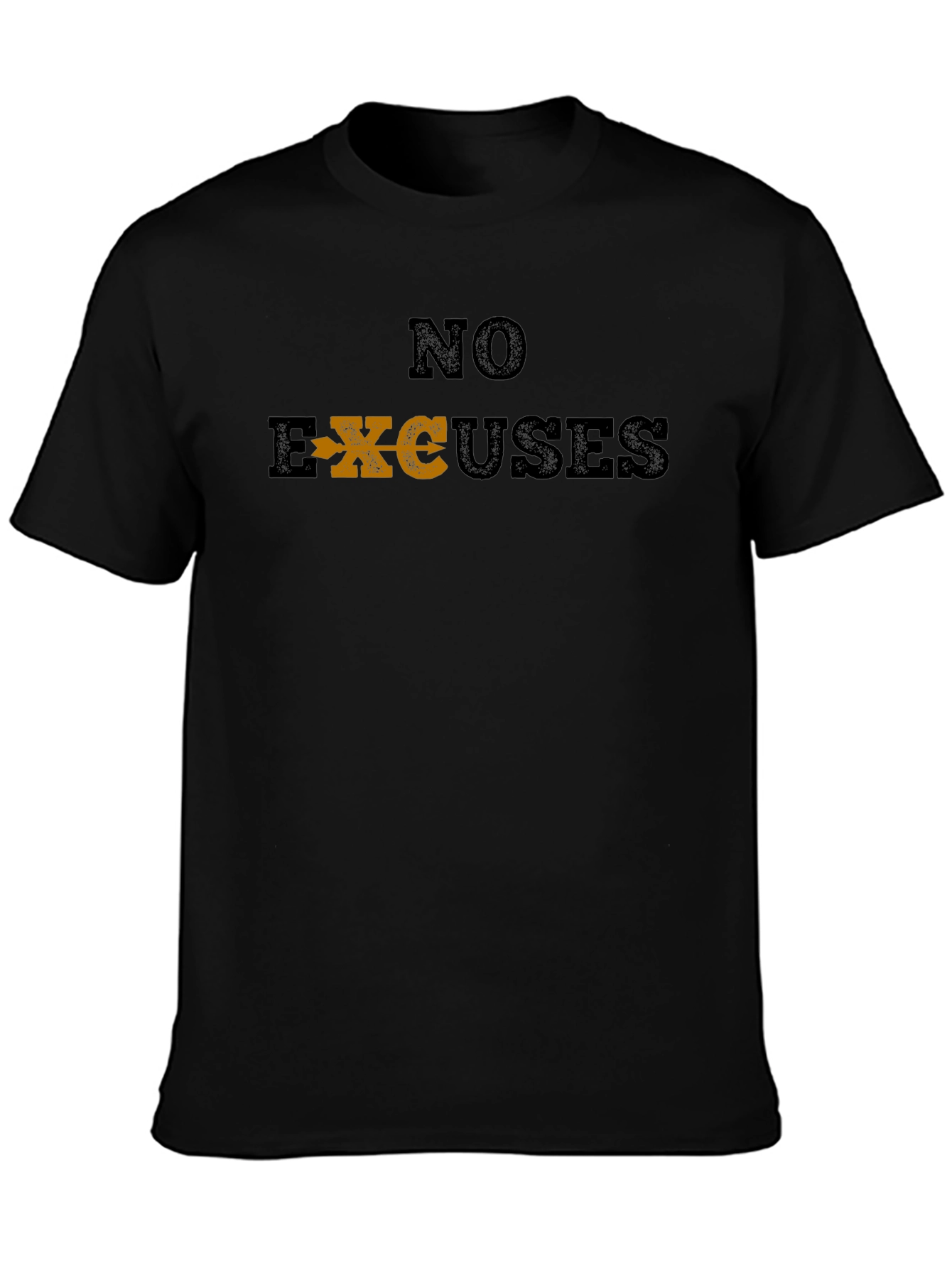No Excuses Black Graphic T-Shirt
