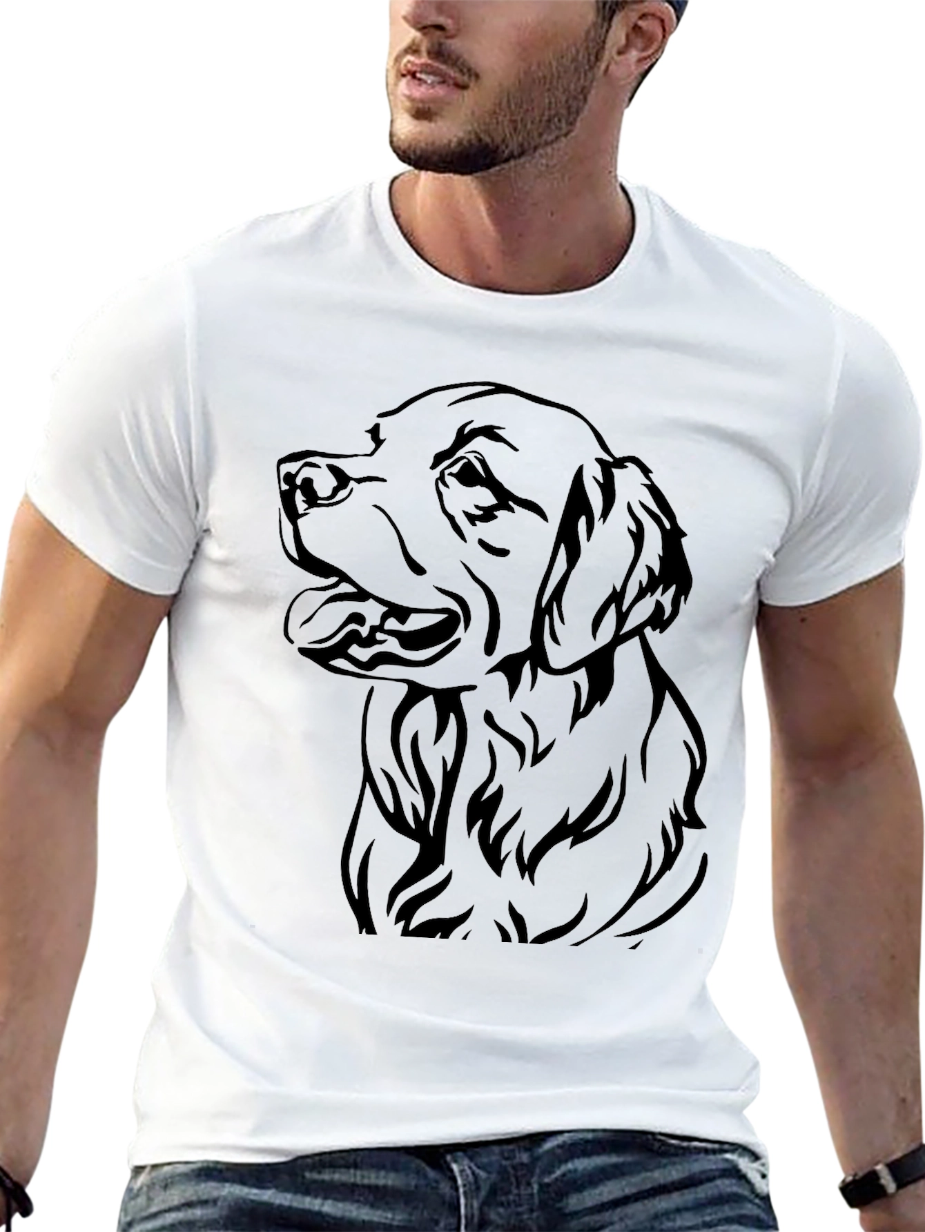 Dog Graphic Black T-Shirt