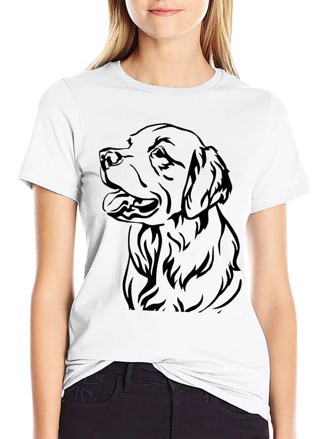 Dog Graphic Black T-Shirt