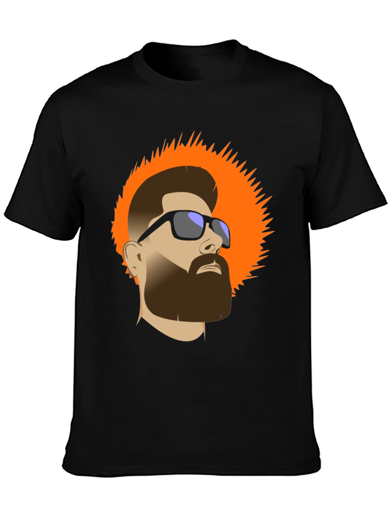 Bearded Man Graphic Tee - Cool Casual Style
