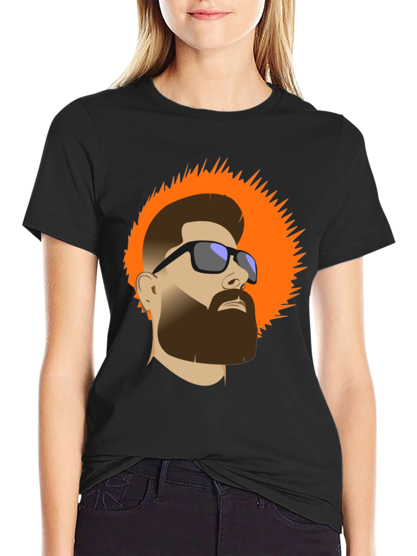 Bearded Man Graphic Tee - Cool Casual Style