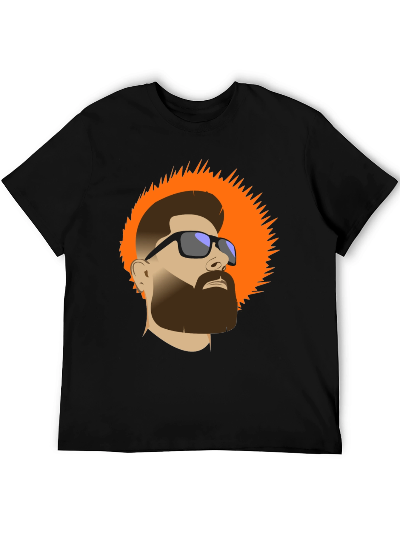 Bearded Man Graphic Tee - Cool Casual Style