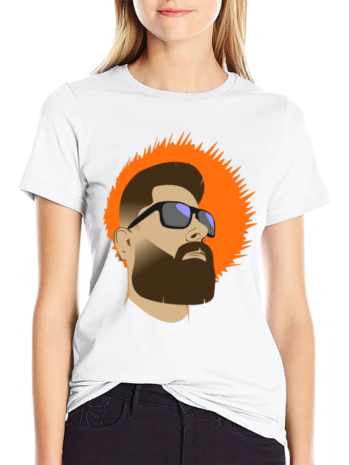 Bearded Man Graphic Tee - Cool Casual Style