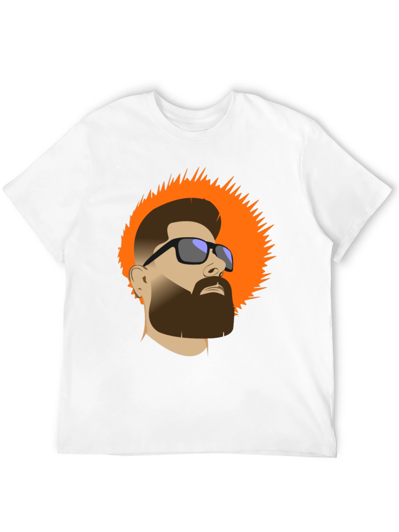 Bearded Man Graphic Tee - Cool Casual Style