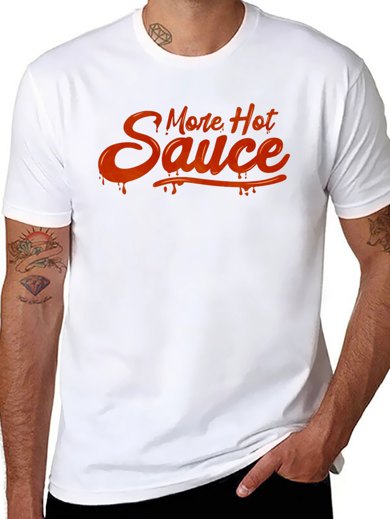 More Hot Sauce Black Graphic T-Shirt