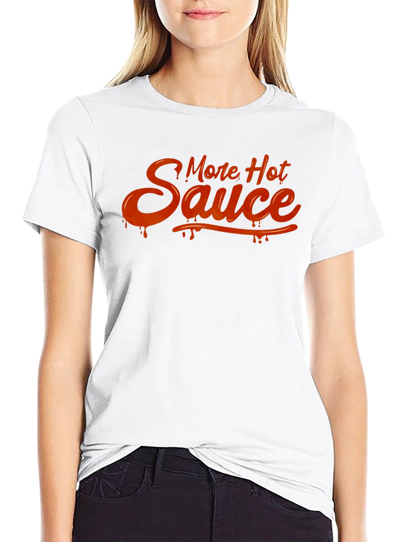 More Hot Sauce Black Graphic T-Shirt