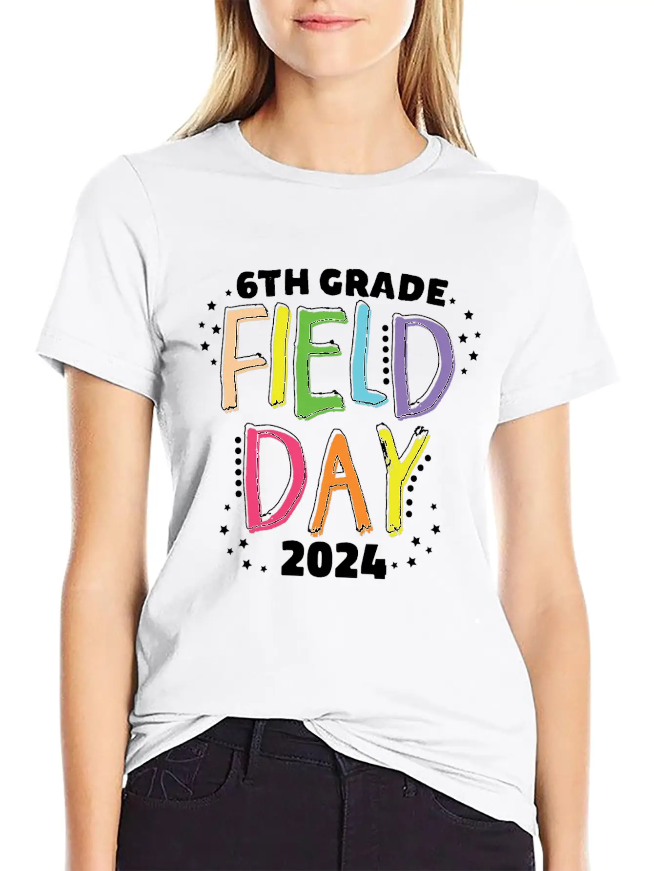 6th Grade Field Day 2024 School Kids Teacher Stylish Everyday T-Shirt – Unisex Basic Cotton Tee