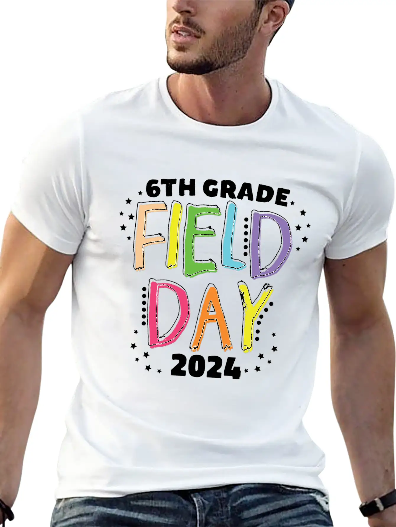 6th Grade Field Day 2024 School Kids Teacher Stylish Everyday T-Shirt – Unisex Basic Cotton Tee