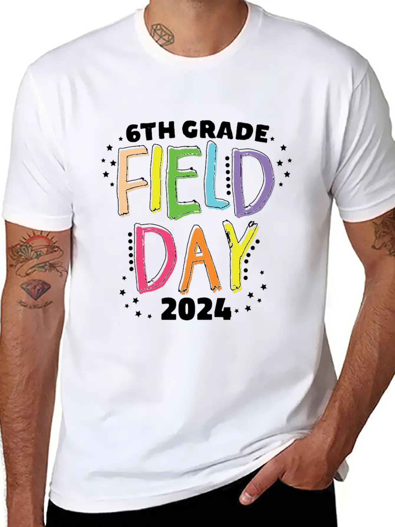 6th Grade Field Day 2024 School Kids Teacher Stylish Everyday T-Shirt – Unisex Basic Cotton Tee