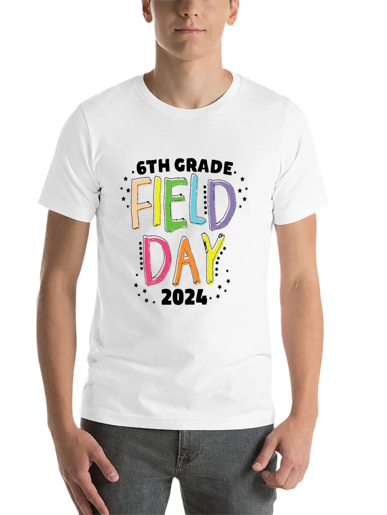 6th Grade Field Day 2024 School Kids Teacher Stylish Everyday T-Shirt – Unisex Basic Cotton Tee