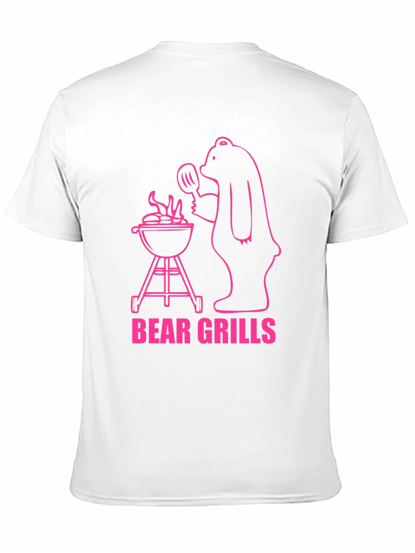 Bear Grills Graphic T-Shirt - Funny BBQ Bear