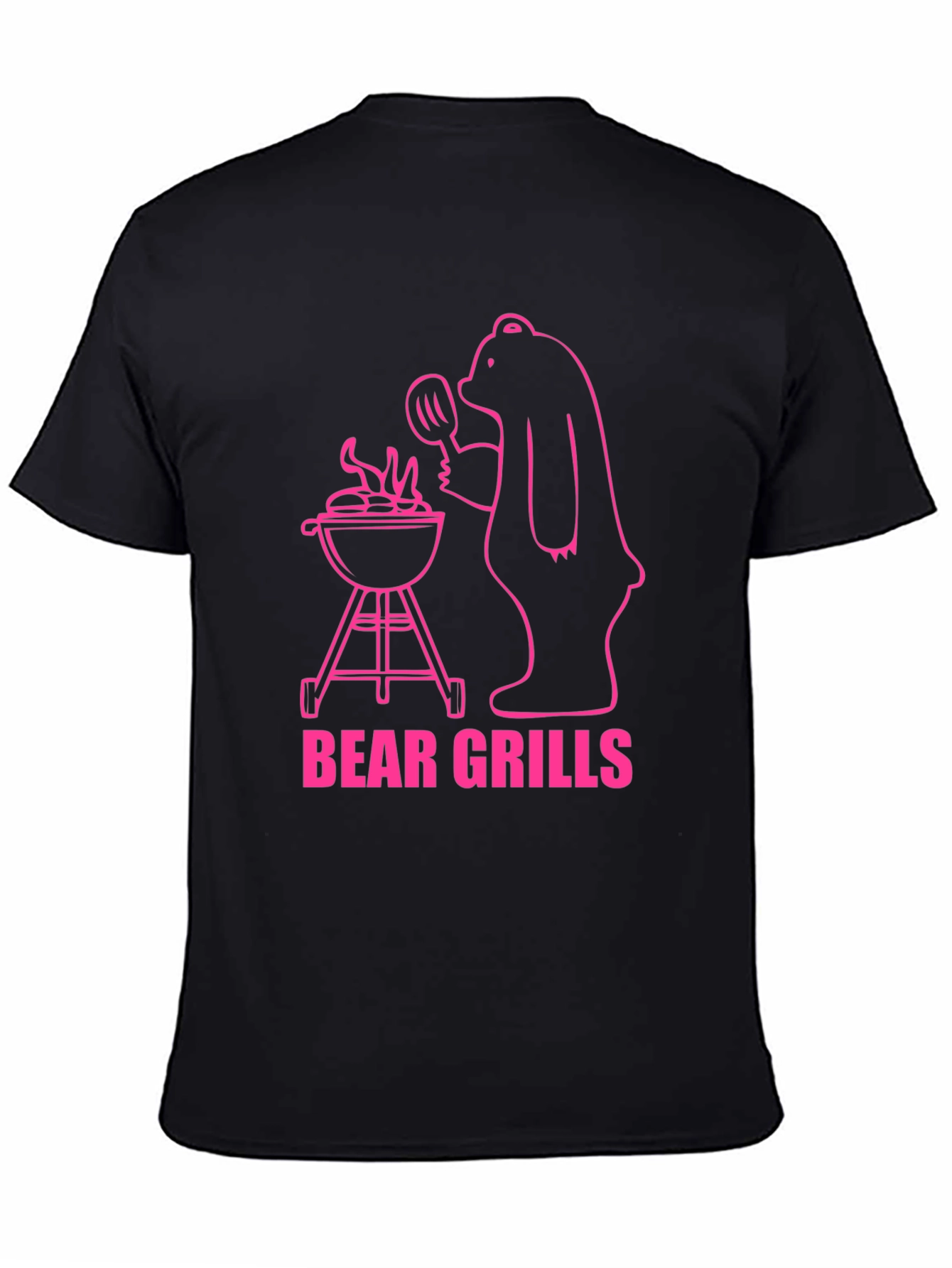 Bear Grills Graphic T-Shirt - Funny BBQ Bear