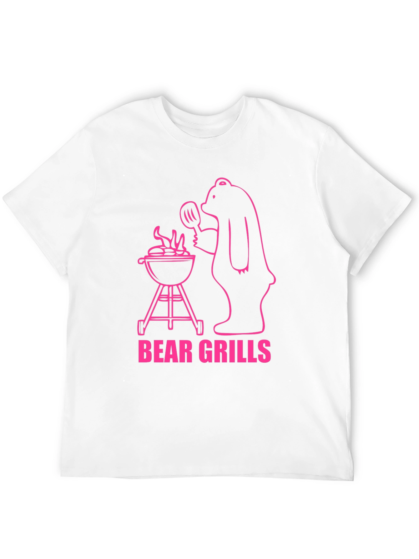 Bear Grills Graphic T-Shirt - Funny BBQ Bear