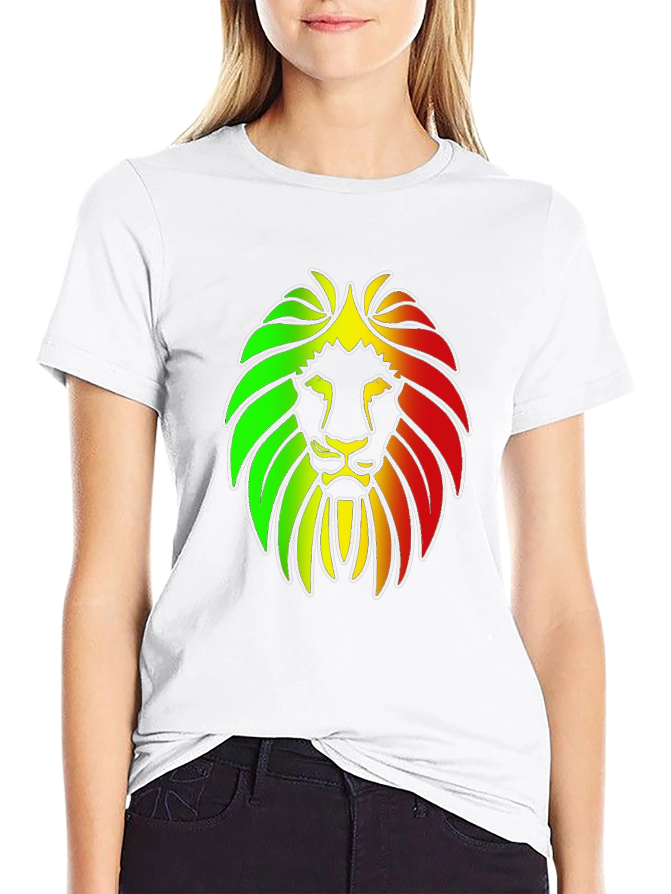 Rasta Lion Graphic Black T-Shirt - Reggae Style