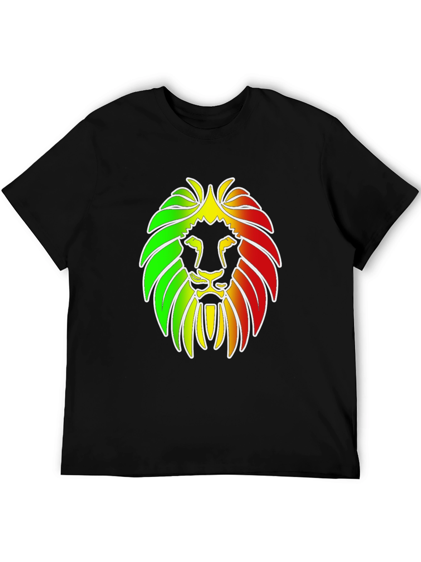 Rasta Lion Graphic Black T-Shirt - Reggae Style