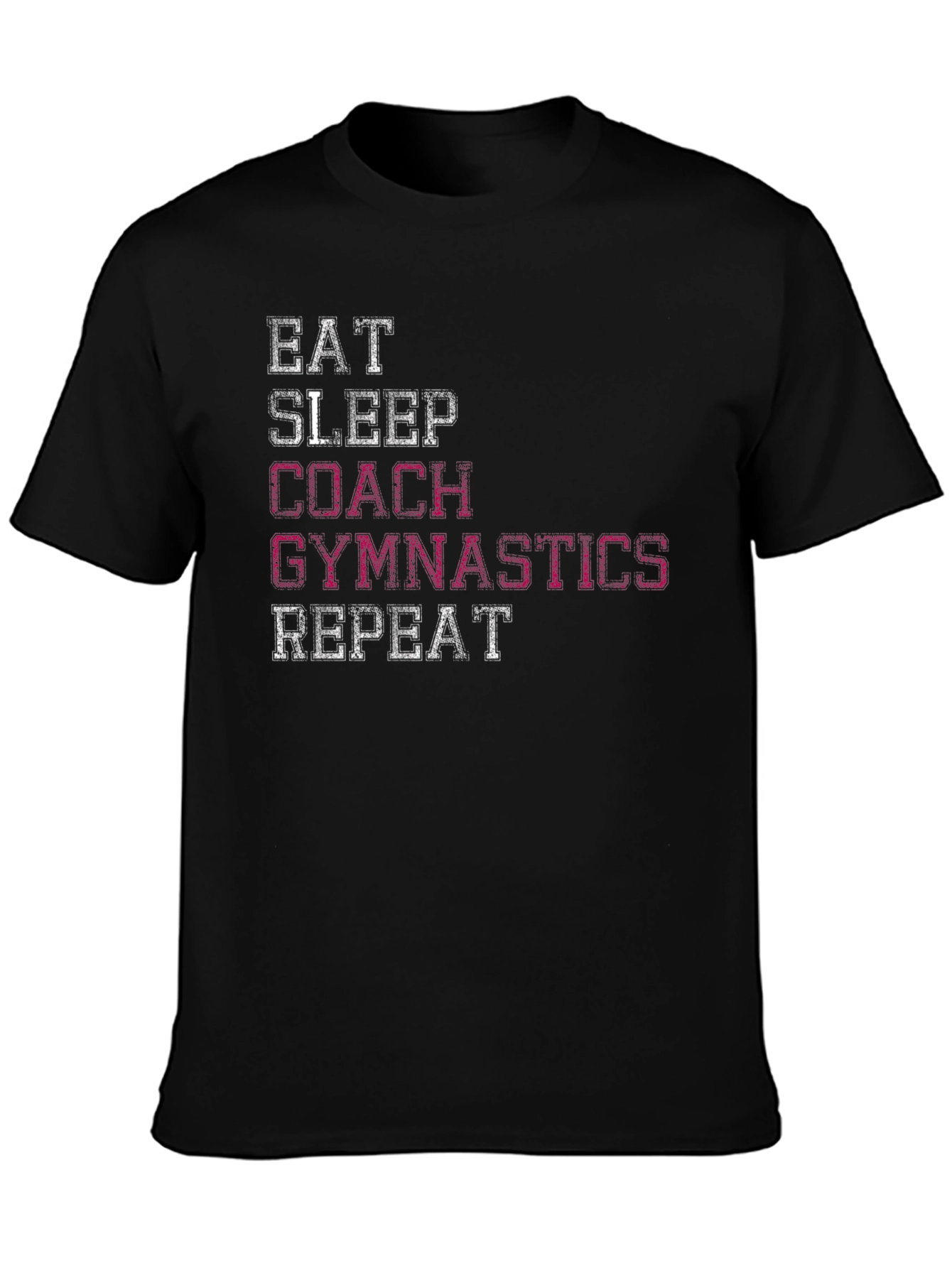 Gymnastics Coach Graphic Tee - Eat Sleep Repeat