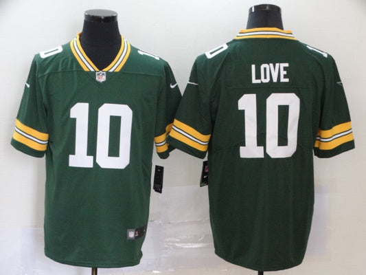 Men's Green Bay Packers Jordan Love #10 Green Game Jerseys