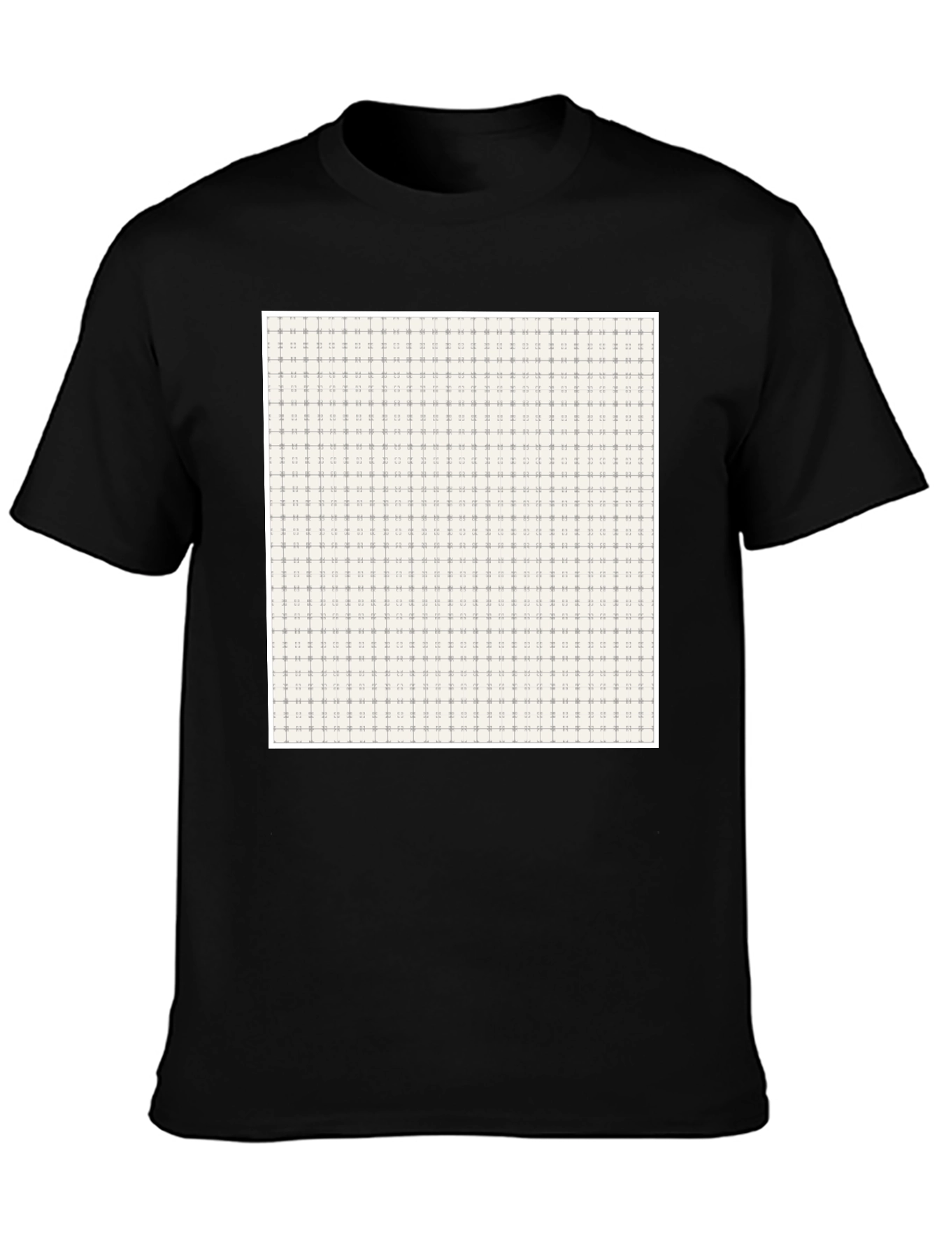 Patterned Crew Neck Tee - Modern Design