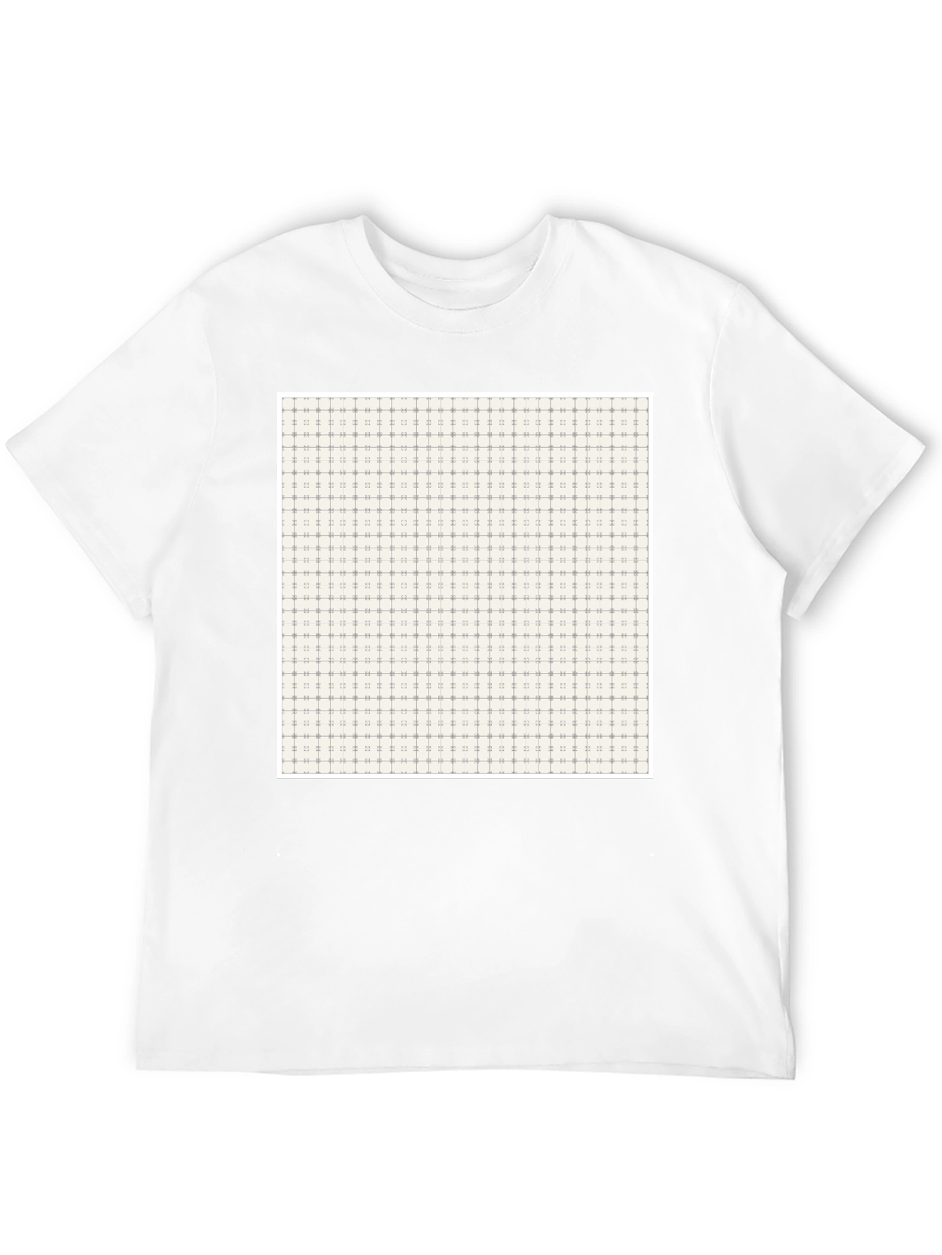 Patterned Crew Neck Tee - Modern Design