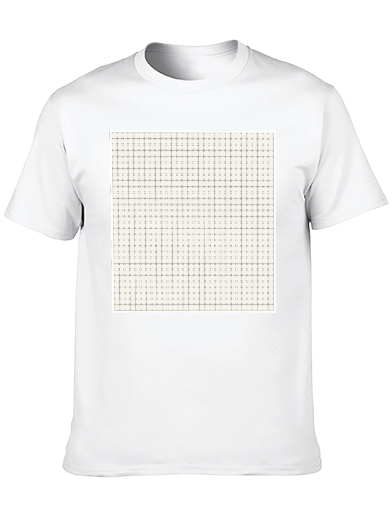 Patterned Crew Neck Tee - Modern Design