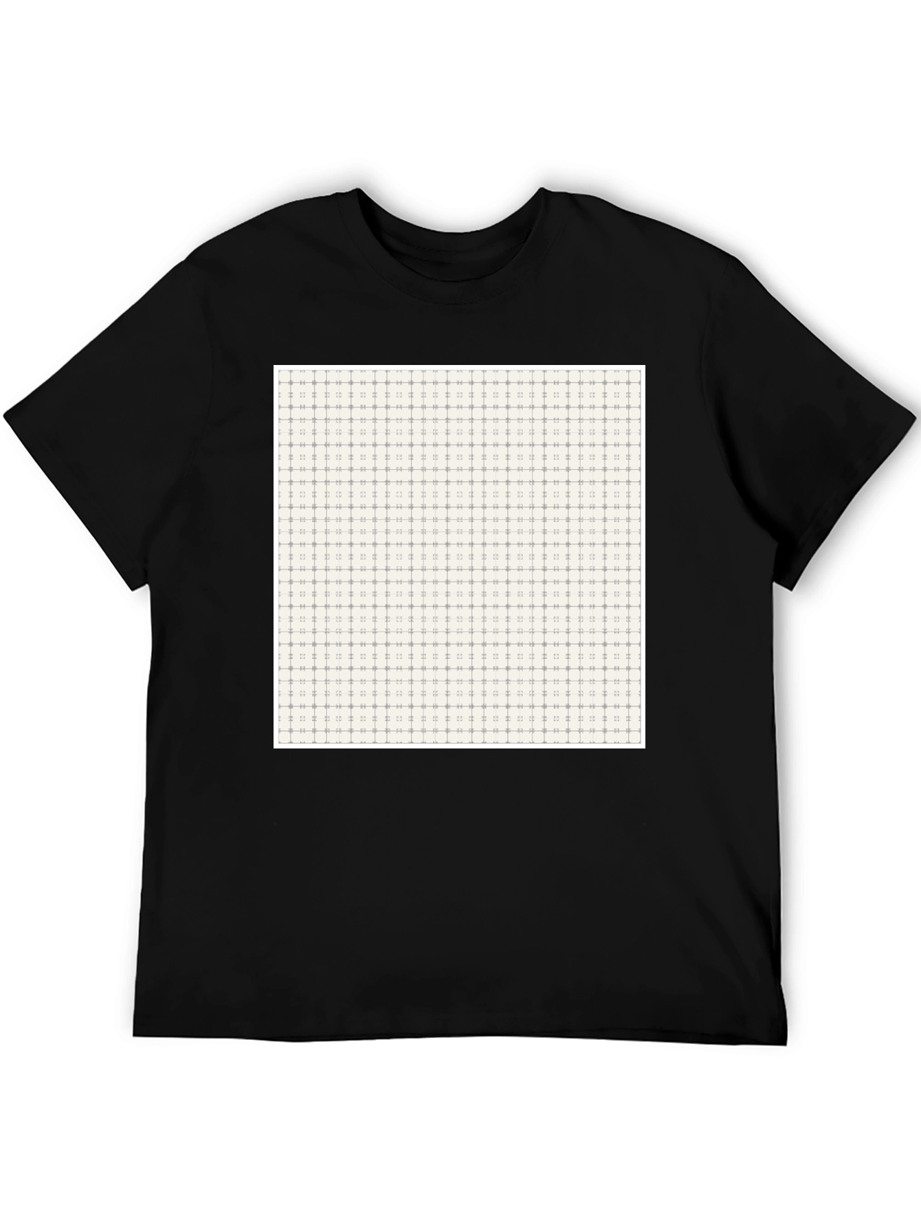 Patterned Crew Neck Tee - Modern Design