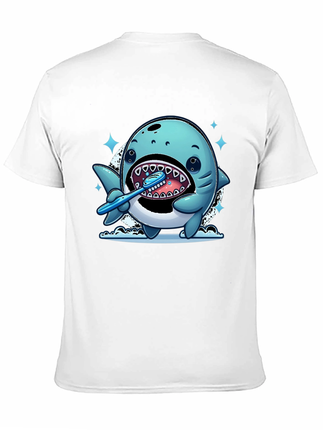 Shark Brushing Teeth Graphic Tee