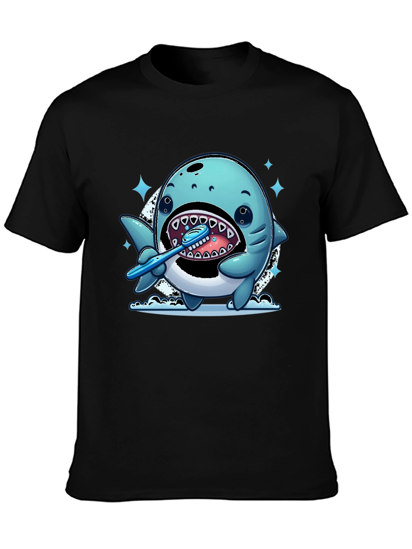 Shark Brushing Teeth Graphic Tee