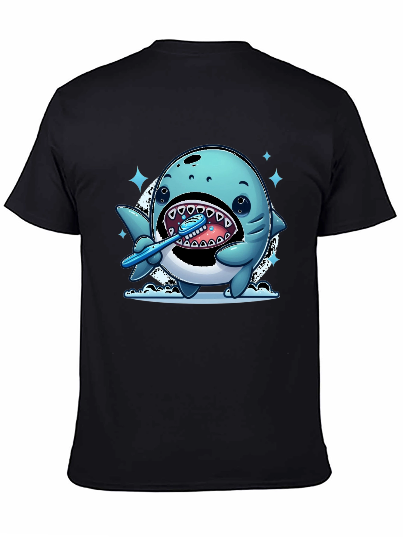 Shark Brushing Teeth Graphic Tee