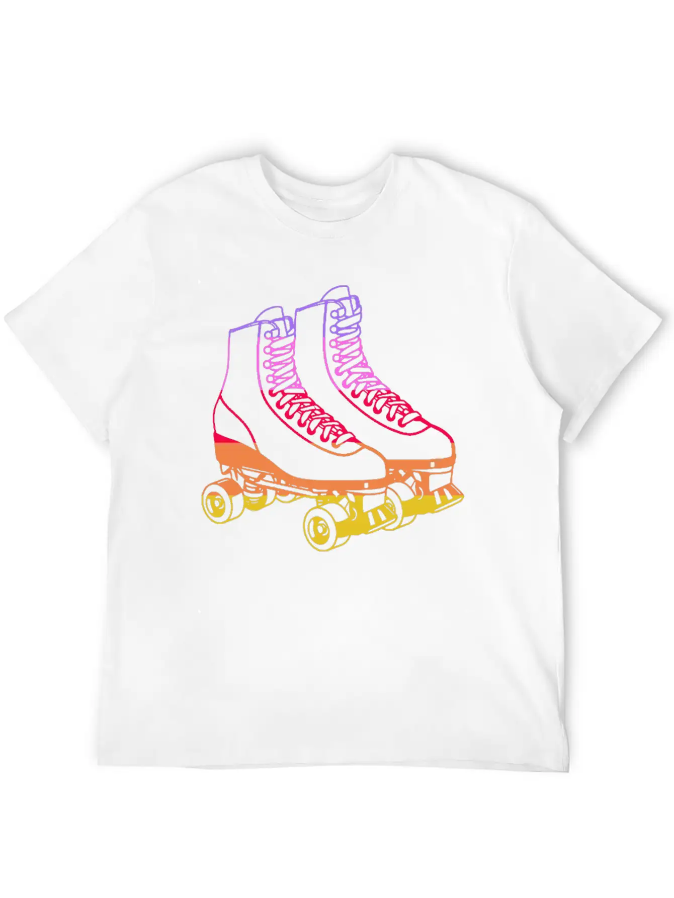 70s Roller Skate Disco Unisex Short Sleeve Soft Cotton T-Shirt – Casual Everyday Wear