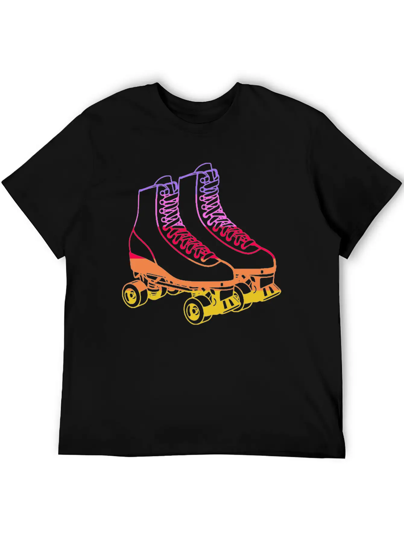 70s Roller Skate Disco Unisex Short Sleeve Soft Cotton T-Shirt – Casual Everyday Wear