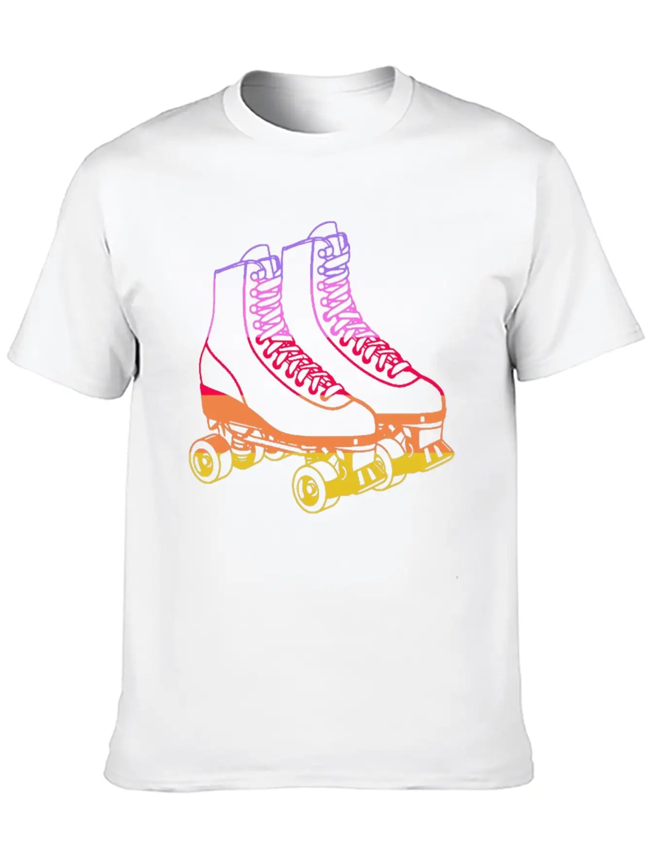 70s Roller Skate Disco Unisex Short Sleeve Soft Cotton T-Shirt – Casual Everyday Wear