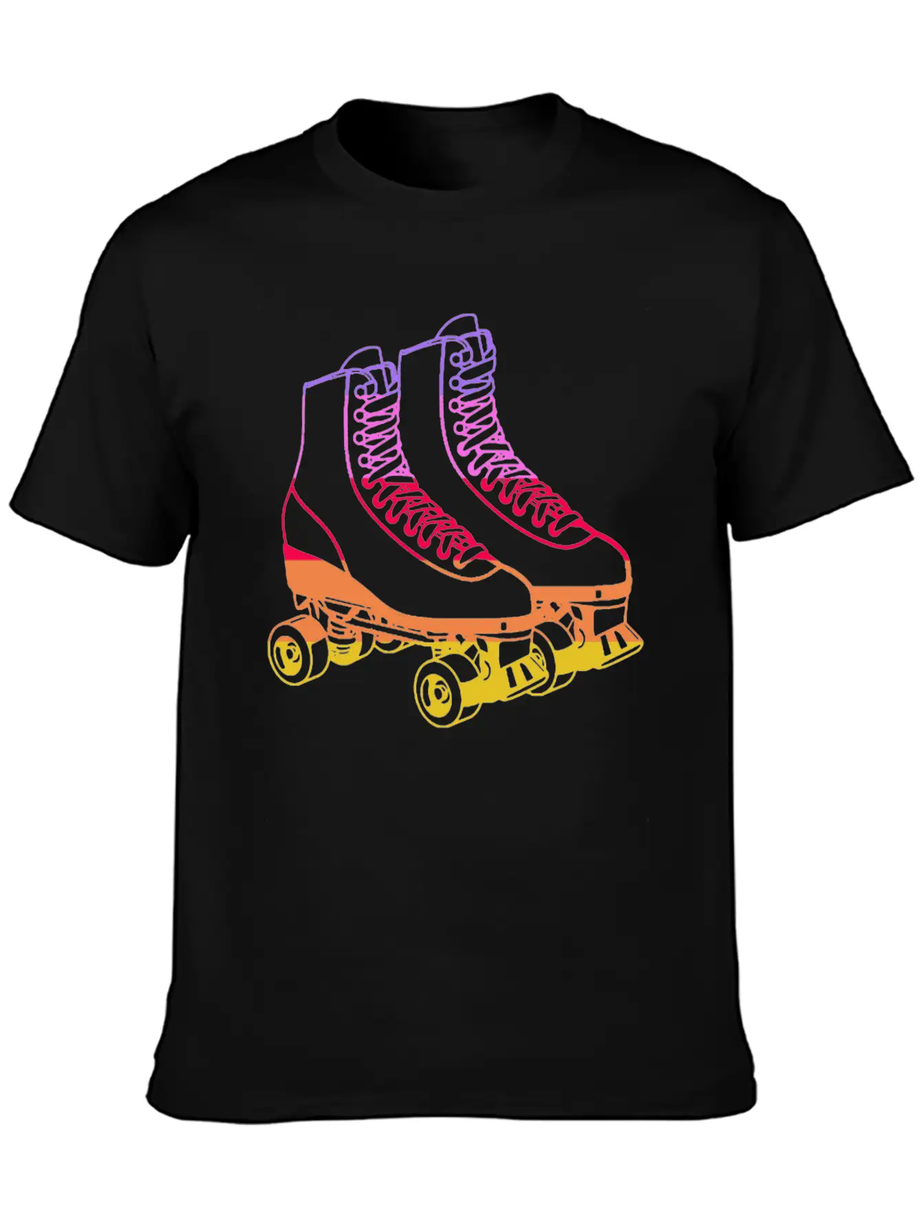 70s Roller Skate Disco Unisex Short Sleeve Soft Cotton T-Shirt – Casual Everyday Wear