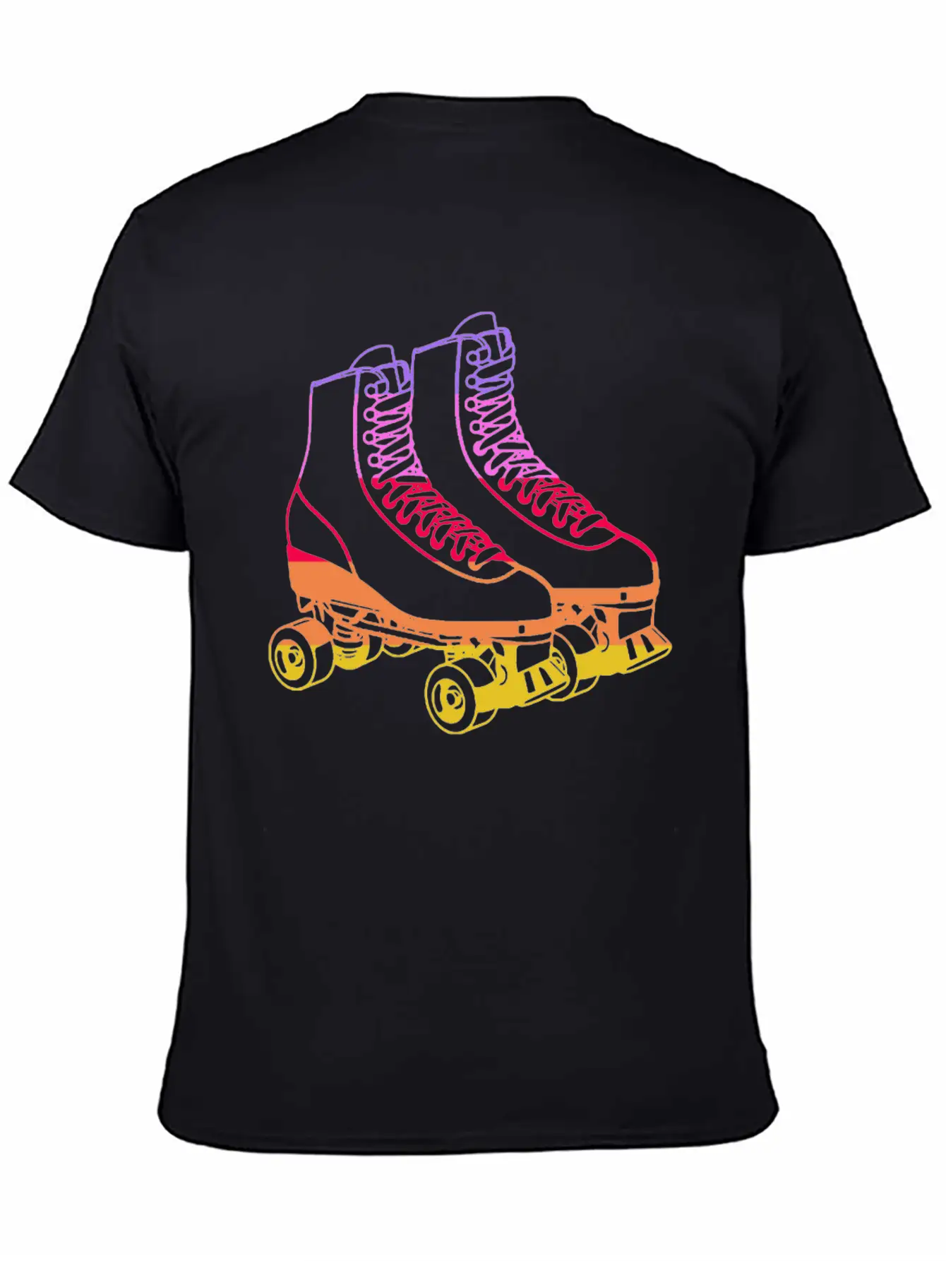 70s Roller Skate Disco Unisex Short Sleeve Soft Cotton T-Shirt – Casual Everyday Wear