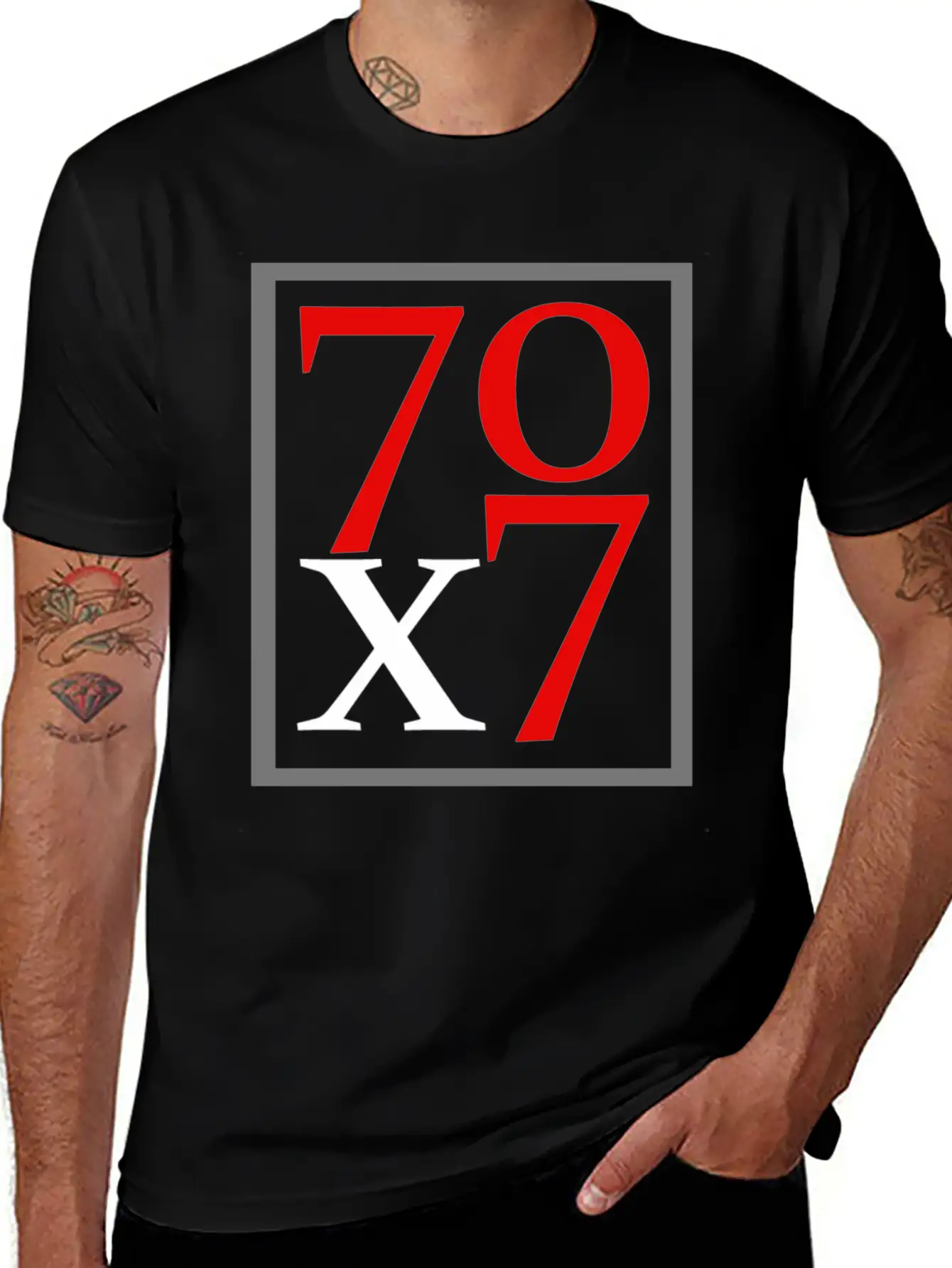 70x7 B Unisex Short Sleeve Soft Cotton T-Shirt – Casual Everyday Wear