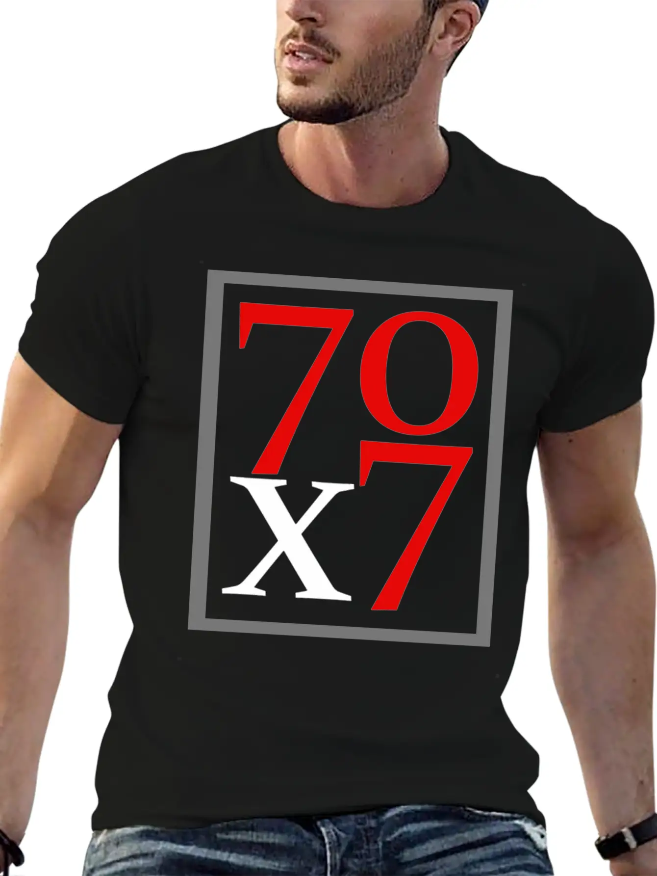 70x7 B Unisex Short Sleeve Soft Cotton T-Shirt – Casual Everyday Wear