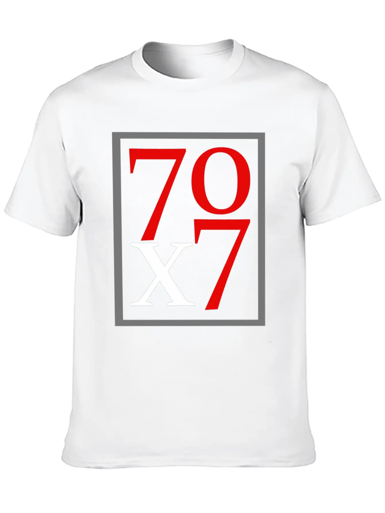 70x7 B Unisex Short Sleeve Soft Cotton T-Shirt – Casual Everyday Wear