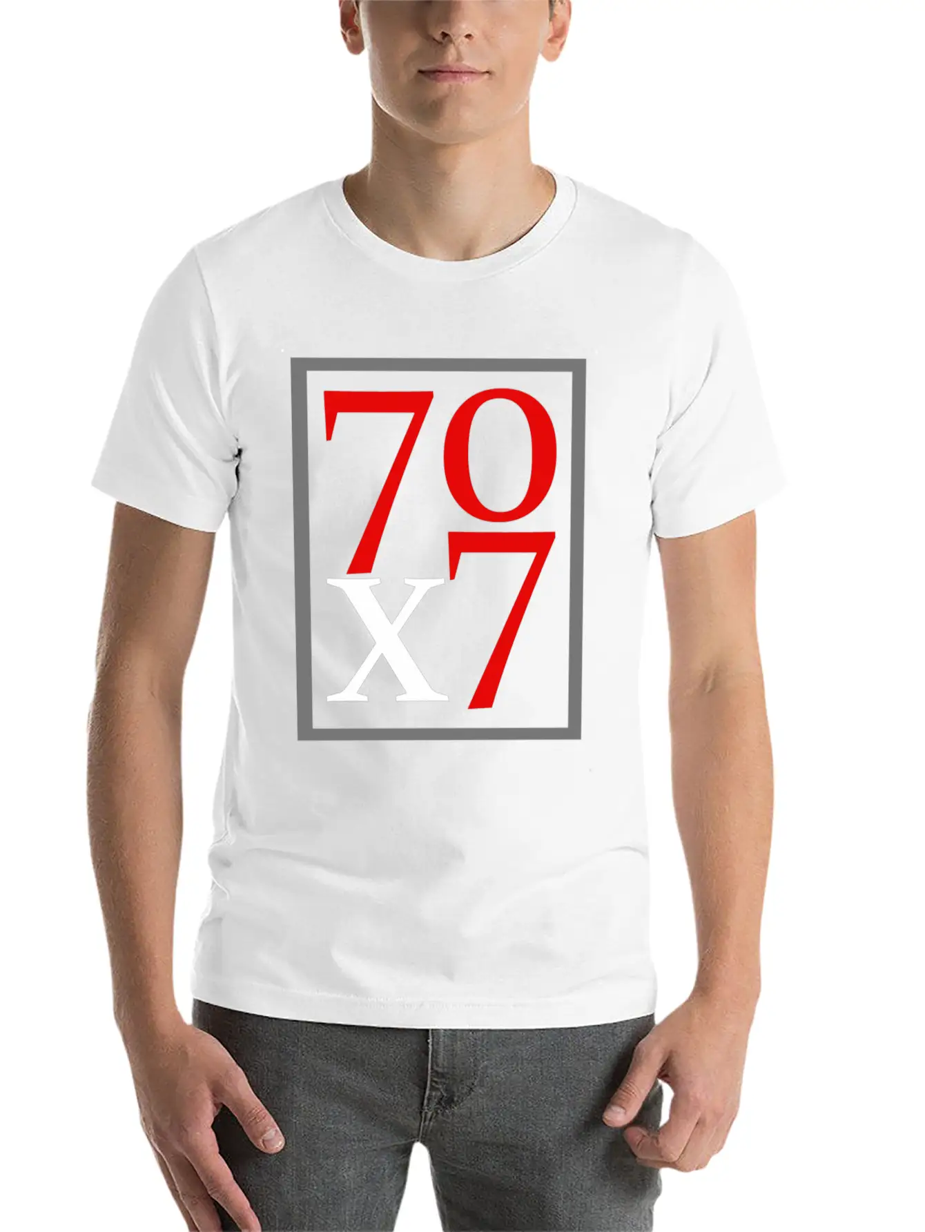 70x7 B Unisex Short Sleeve Soft Cotton T-Shirt – Casual Everyday Wear