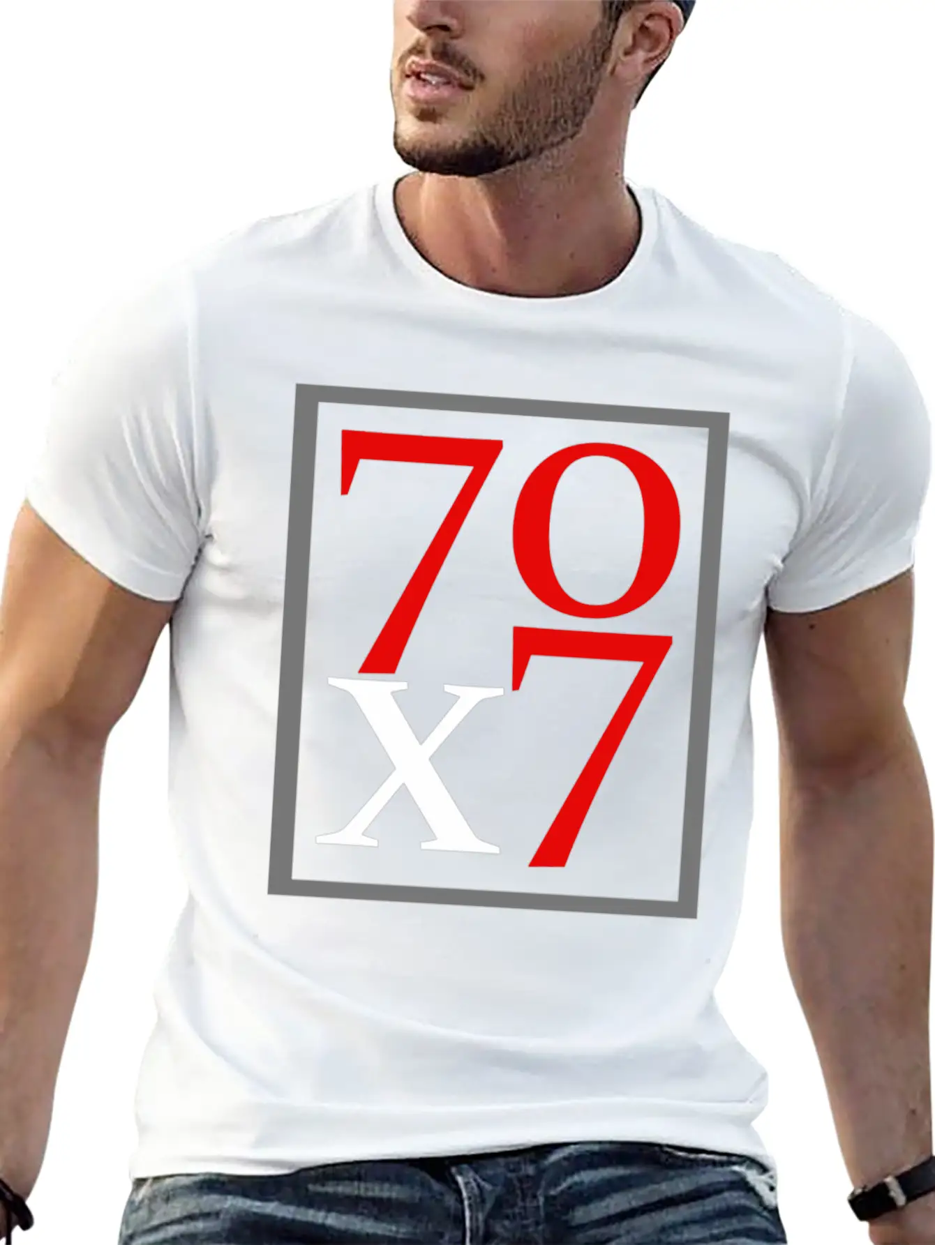 70x7 B Unisex Short Sleeve Soft Cotton T-Shirt – Casual Everyday Wear