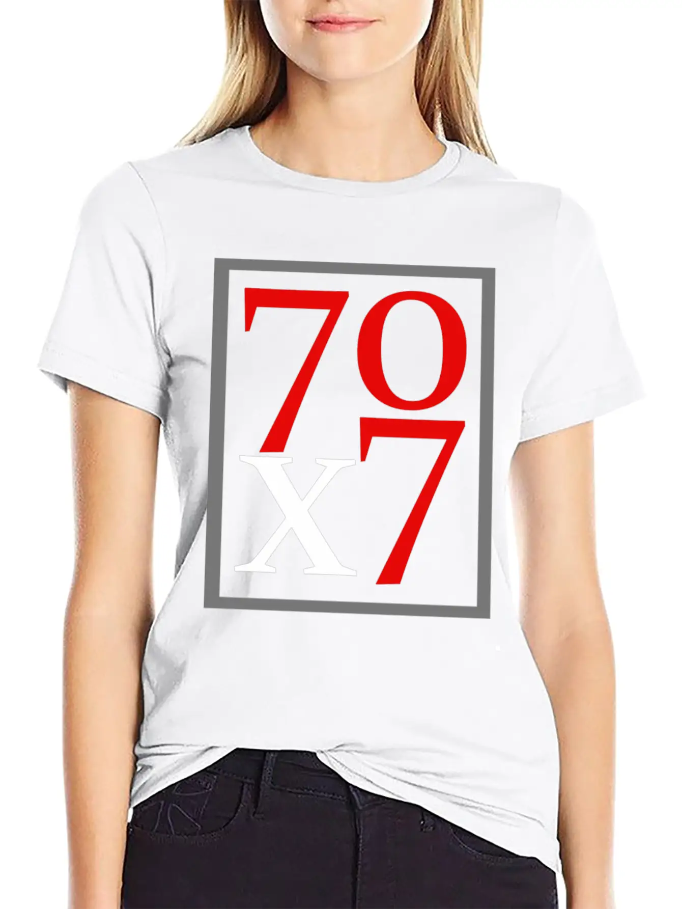70x7 B Unisex Short Sleeve Soft Cotton T-Shirt – Casual Everyday Wear