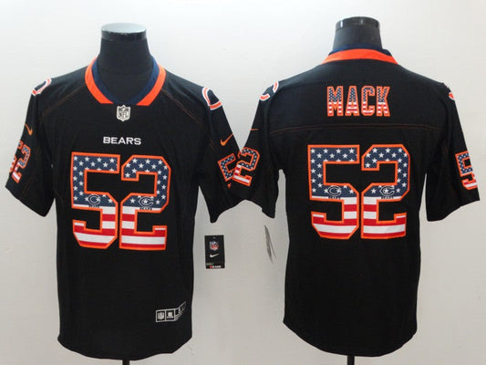 Men's Chicago Bears Khalil Mack #52 Black Game Jerseys