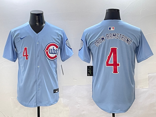 Men's Chicago Cubs Pete Crow-Armstrong #4 Blue 2nd Alternate Limited Player Jerseys