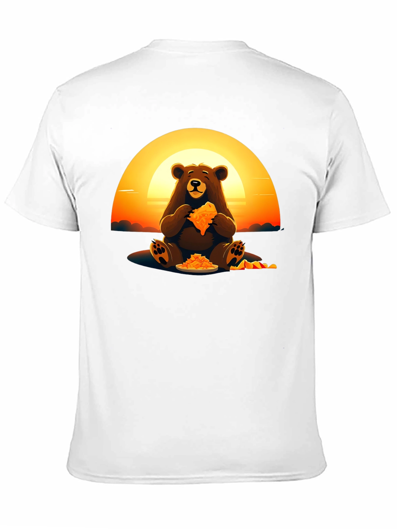Bear Eating Pizza Graphic Tee
